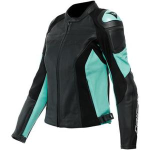 Dainese Racing 4 Veste en cuir de moto perforée pour dames, noir-bleu, taille 44 pour Femmes