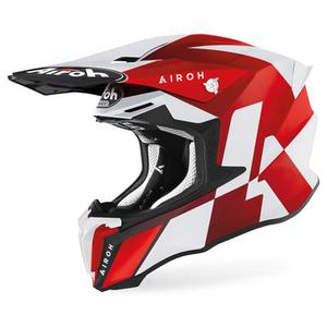 Airoh Twist 2.0 Lift Casque de motocross, blanc-rouge, taille S