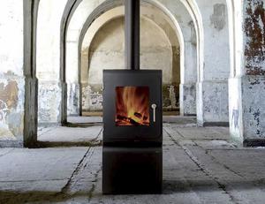 Poêle à bois Red Pod Moon 10 Kw Noir Anthracite