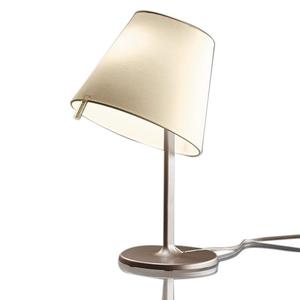 MELAMPO-Lampe Bronze abat-jour orientable Ø23cm Beige