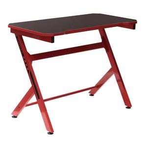 Gaming - bureau métallique noir et rouge