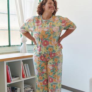 Pyjama Long Coton BIO - Allamanda Vert