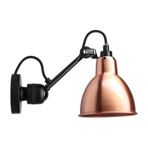 Lampe Gras N°304-Applique interrupteur Noir L15cm Cuivre