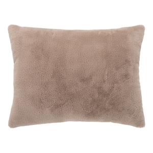 MINIA - Coussin Fausse Fourrure Ultra Douce Taupe
