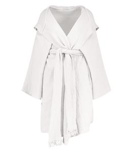 Bed and Philosophy - Femme - Kimono à capuche Crawl en gaze de coton - Blanc