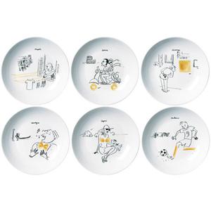 Assiettes à pâtes Italie (coffret de 6) La Chaise Longue