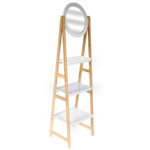 Chrissy - etagère 3 plateaux avec miroir pivotant
