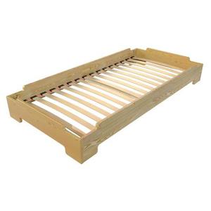Lit Empilable 80x190 - 1 place en Bois Massif 80x190 Miel