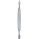 Pousse cuticules & cure ongle ERBE, manucure double à manche en acier inox brossé de Solingen très haute qualité, 12cm