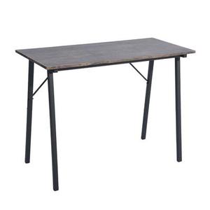 Bureau secrétaire console table industriel bois noyer foncé 100*48