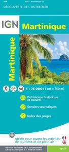 Carte Touristique 84972 - Martinique - 1/75 000