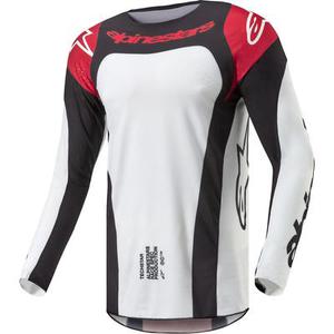 Alpinestars Techstar Ocuri Maillot de motocross, noir-blanc-rouge, taille XL