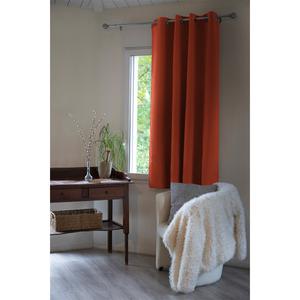 KEEPER - Rideau Thermique Occultant 140x180cm Coloris Terracotta