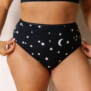 Culotte Taille Haute Coton BIO - Étoiles