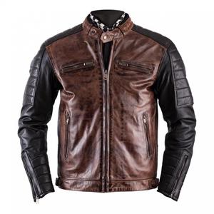 Blouson cuir Helstons Cruiser camel/noir- M