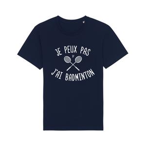 T-shirt Homme - Je Peux Pas J'ai Badminton - Navy - Taille M
