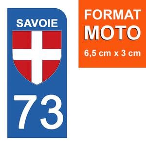 1 sticker pour plaque d'immatriculation MOTO , 73 SAVOIE
