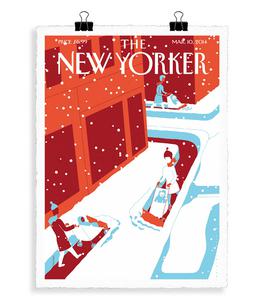 Image Republic - The-New-Yorker 72 Steininger Snowplows 2014 56 x 76 cm - Blanc