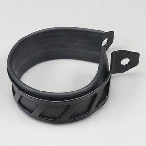 Collier de silencieux d'échappement Doppler Ø70 mm universel noir avec caoutchouc