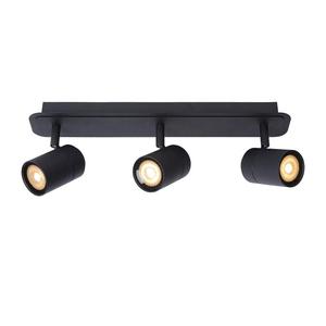 LENNERT-Spot/Plafonnier salle de bain 3 lumières L40cm Noir
