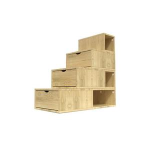 Escalier cube de rangement hauteur 100 cm Miel
