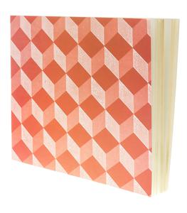 Astier de Villatte - Grand carnet de notes "cubes géométriques" - Blanc