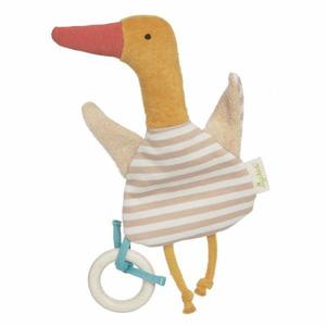 Doudou Plat anneau de dentition Canard Bruissant 20cm Green Sigikid