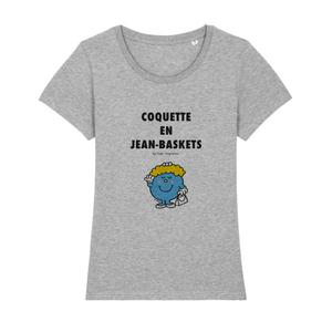 T-shirt Femme - Coquette En Jean Basket 2 - Gris Chiné - Taille XXL