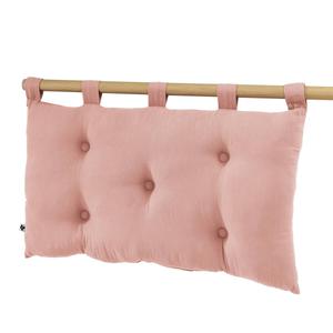 OUREA - Coussin de Tête de Lit avec Passants 50x80cm Gaze de Coton Rose Pêche