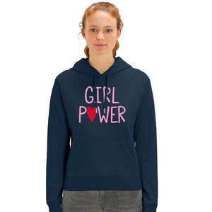 Sweat À Capuche Femme - Girl Power Mpt - Navy - Taille XL