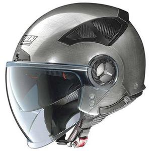 Nolan N33 Evo Classic Scratched Chrome Casque Jet, taille XS