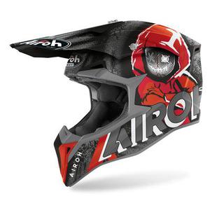 Airoh Wraap Alien Casque de motocross, noir-rouge, taille L