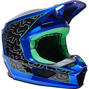 Fox V1 Peril Casque de motocross, bleu, taille S