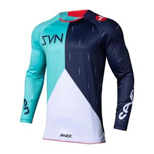 Maillot cross Seven Annex Bortz aqua/navy/blanc- L
