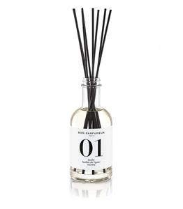 Bon Parfumeur - Diffuseur de parfum d’intérieur 01 Basilic, Feuilles de Figuier et Menthe 200 ml - Blanc