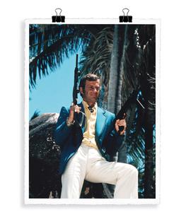 Image Republic - Affiche Belmondo Magnifique Guns 56 x 76 cm - Blanc