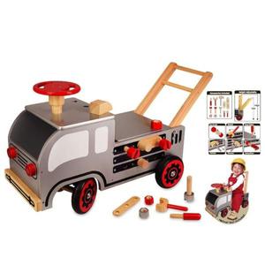 Chariot de marche en bois 3 en 1 Camion Construction I'm Toy -