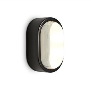 SPOT SURFACE OBROUND-Applique de salle de bain LED Métal/Verre H17cm Noir