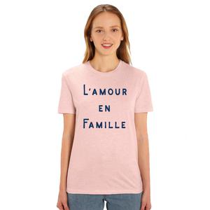T-shirt Femme - L'amour En Famille Waf - Rose Chiné - Taille L