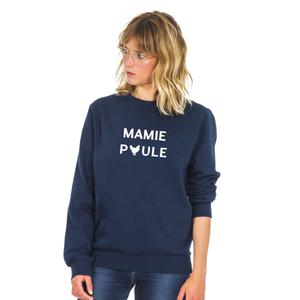 Sweat Femme - Mamie Poule 2 Waf - Navy - Taille M