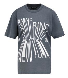 Anine Bing - L - Tee-shirt Colby Bing New York Black - Noir