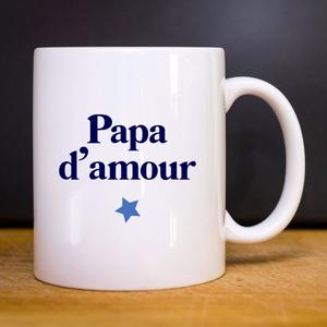 Mug Papa D'amour 2 - Blanc - Taille TU