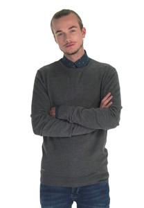 Pull Essentials homme gris foncé col rond en coton J&JOY