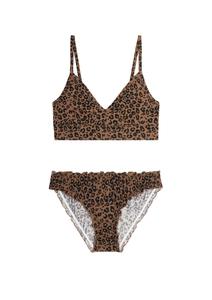1 BRASSIERE + 1 BLOOMER - Léopard Marron
