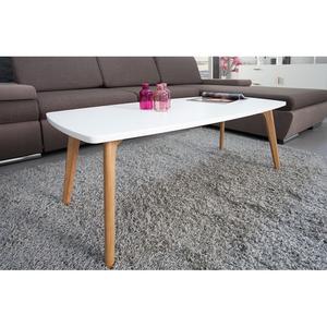 Table Basse Blanche 4 Pieds Chêne