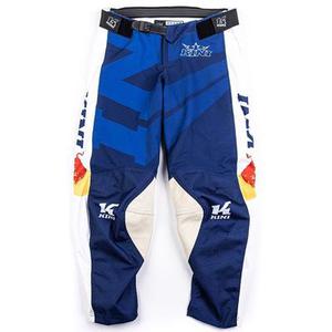 Kini Red Bull Division V 2.2 Pantalon de motocross, blanc-bleu, taille XS