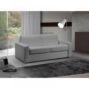 Canapé lit 3-4 places MASTER convertible EXPRESS 160 cm polyuréthane Gris Silex MATELAS 18 CM INCLUS
