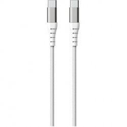 Force Power - Câble Renforcé USB-C / USBC - 1.2m - Couleur : Blanc
