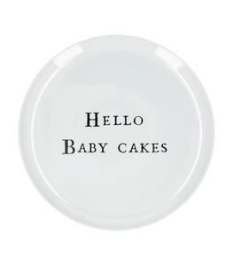 Sugarboo & Co. - Assiette en mélamine "Hello Baby Cakes" - Blanc