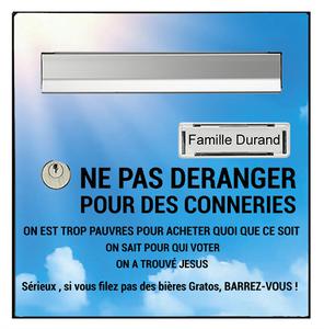 Sticker de boîte aux lettres, NE PAS DERANGER